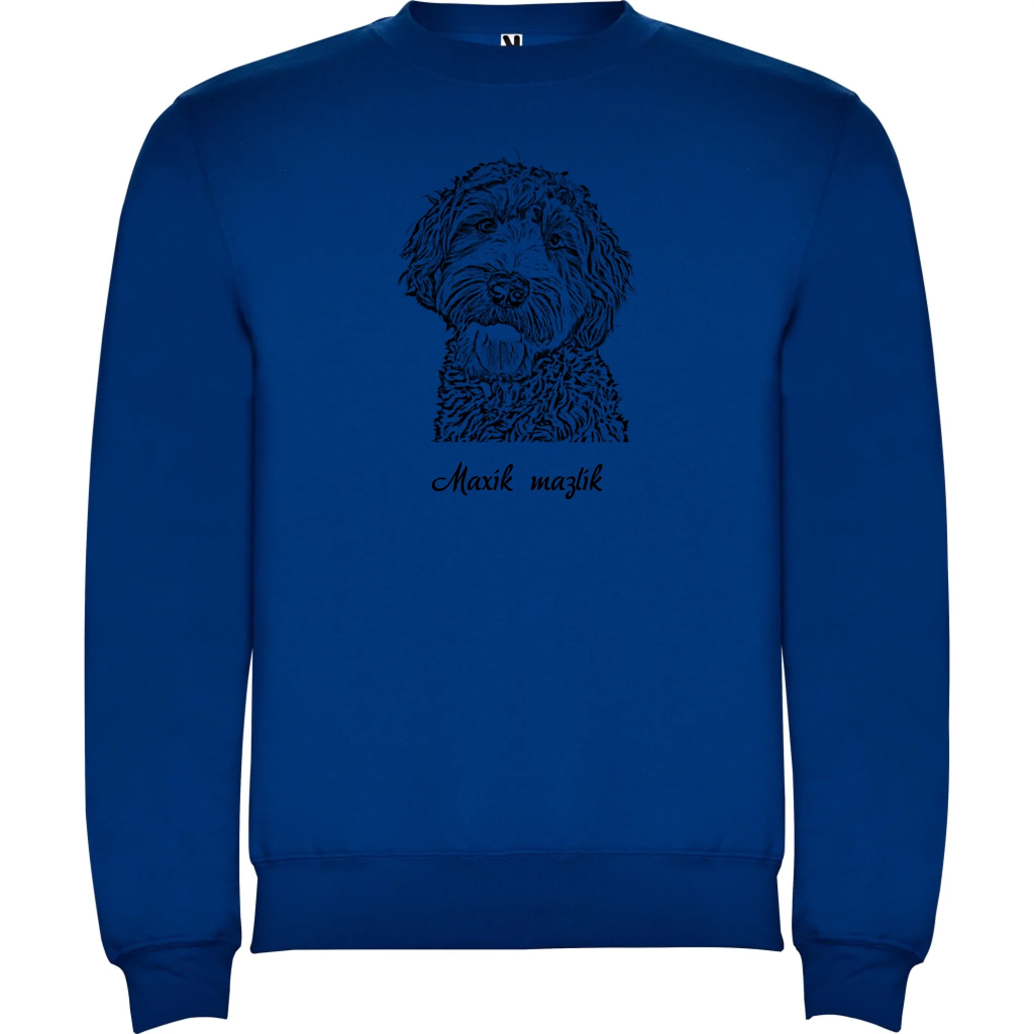 MIKINA BEZ KAPUCE UNISEX s potiskem KRESBA ZVÍŘÁTKA (vložíte fotku a necháte upravit) potisk jen dopředu unisex mikina clasica Modrá