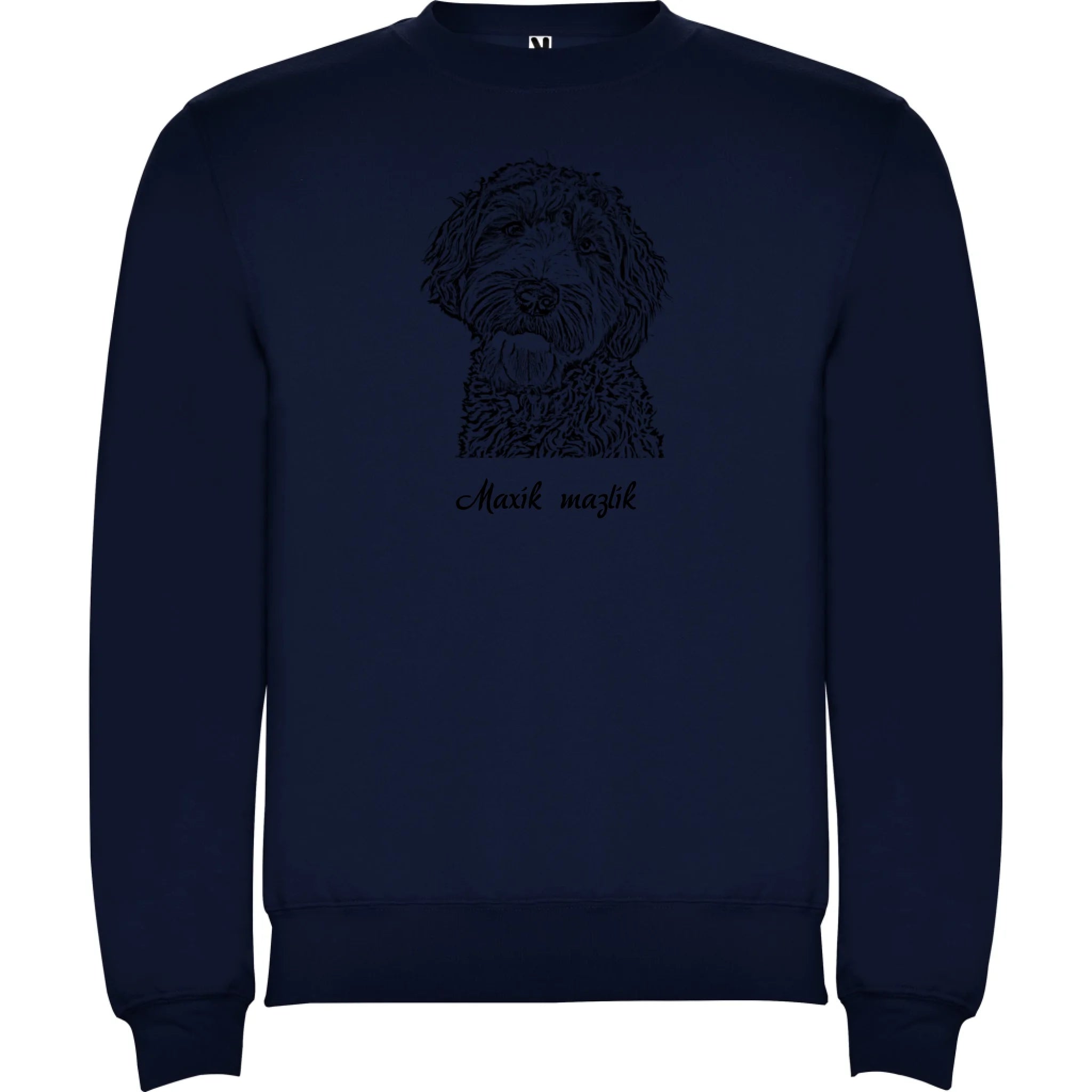 MIKINA BEZ KAPUCE UNISEX s potiskem KRESBA ZVÍŘÁTKA (vložíte fotku a necháte upravit) potisk jen dopředu unisex mikina clasica Námořnická modrá