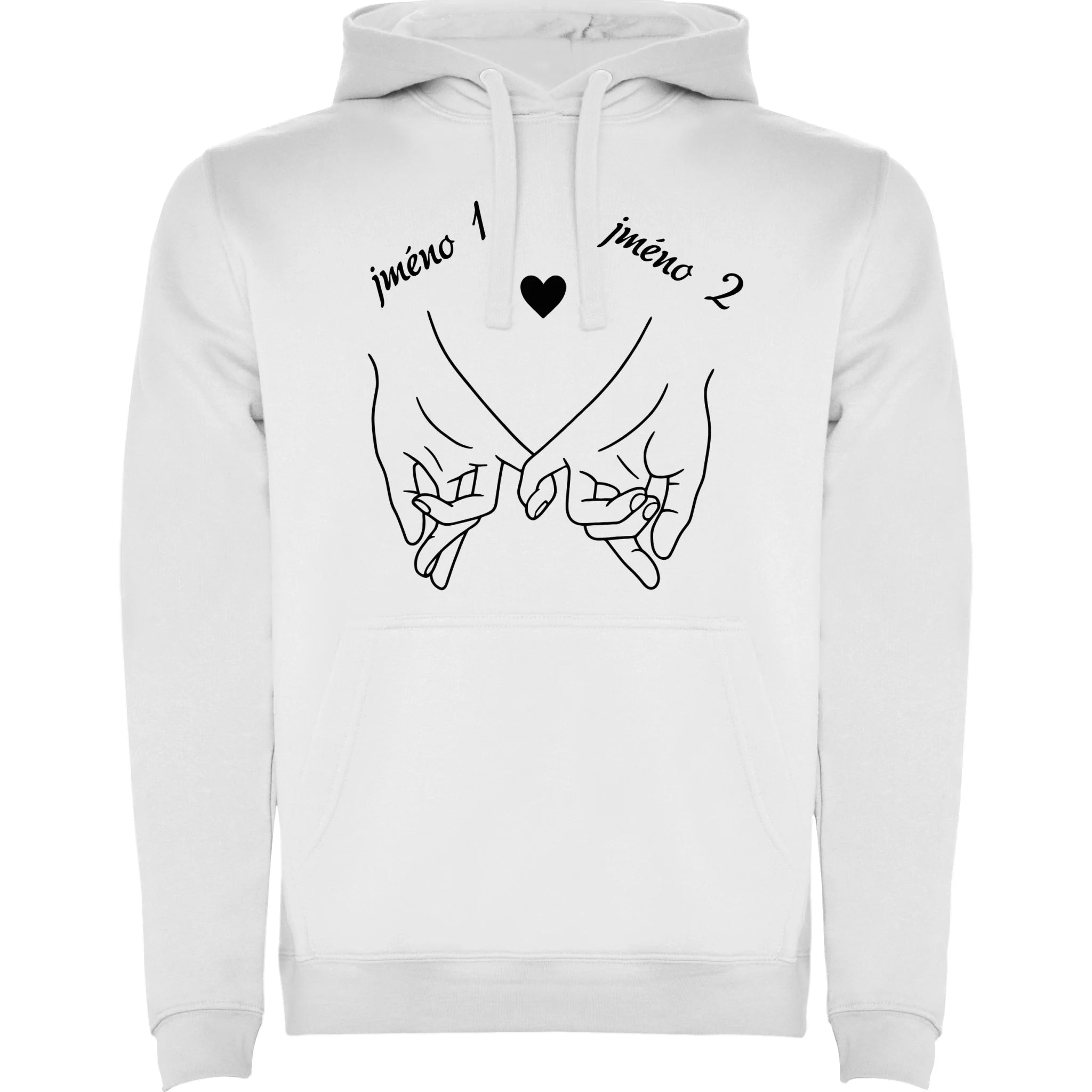 MIKINA S KAPUCÍ s motivem LOVE (výběr z 3+ potisků)