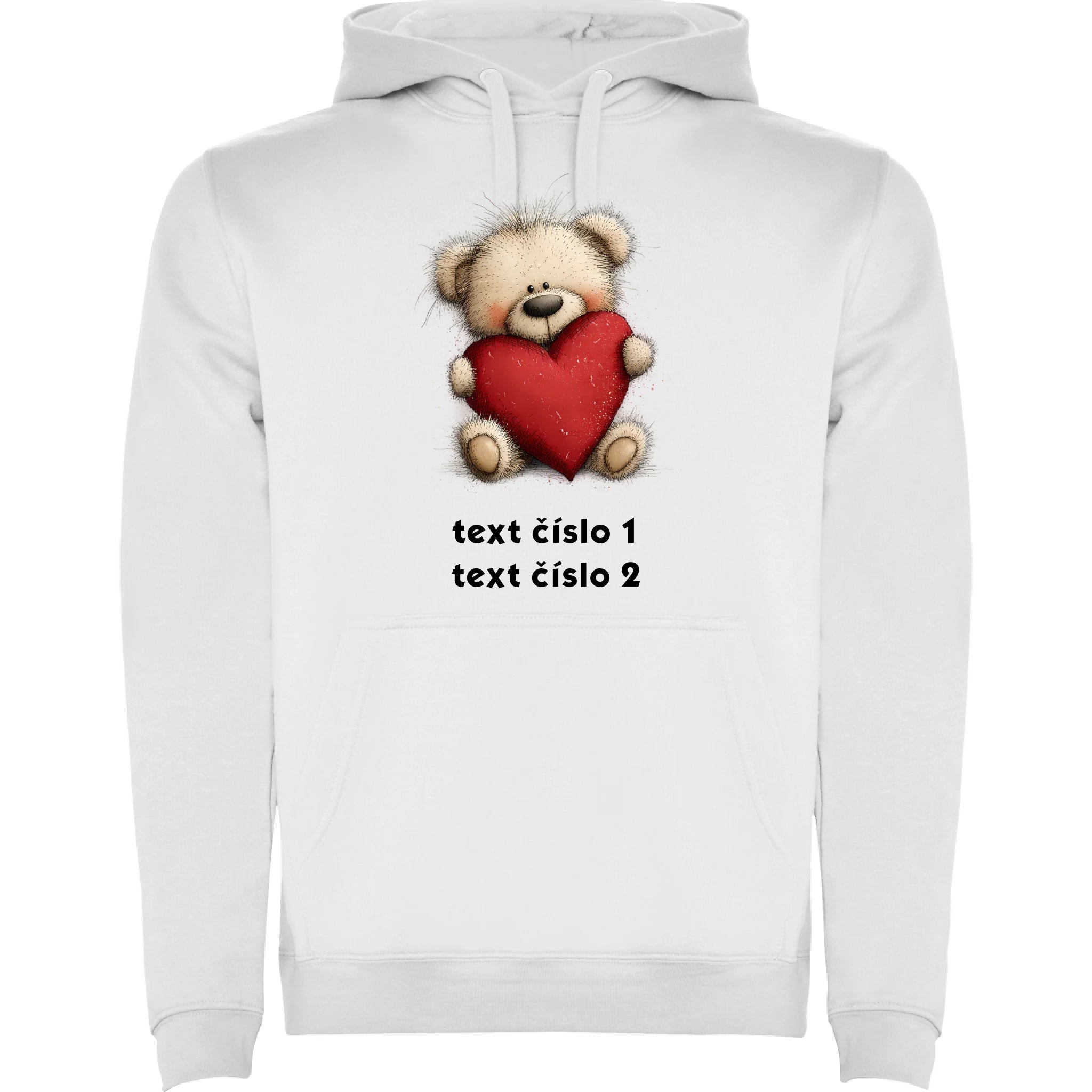 MIKINA S KAPUCÍ s motivem MEDVÍDEK (výběr z 15+ potisků)