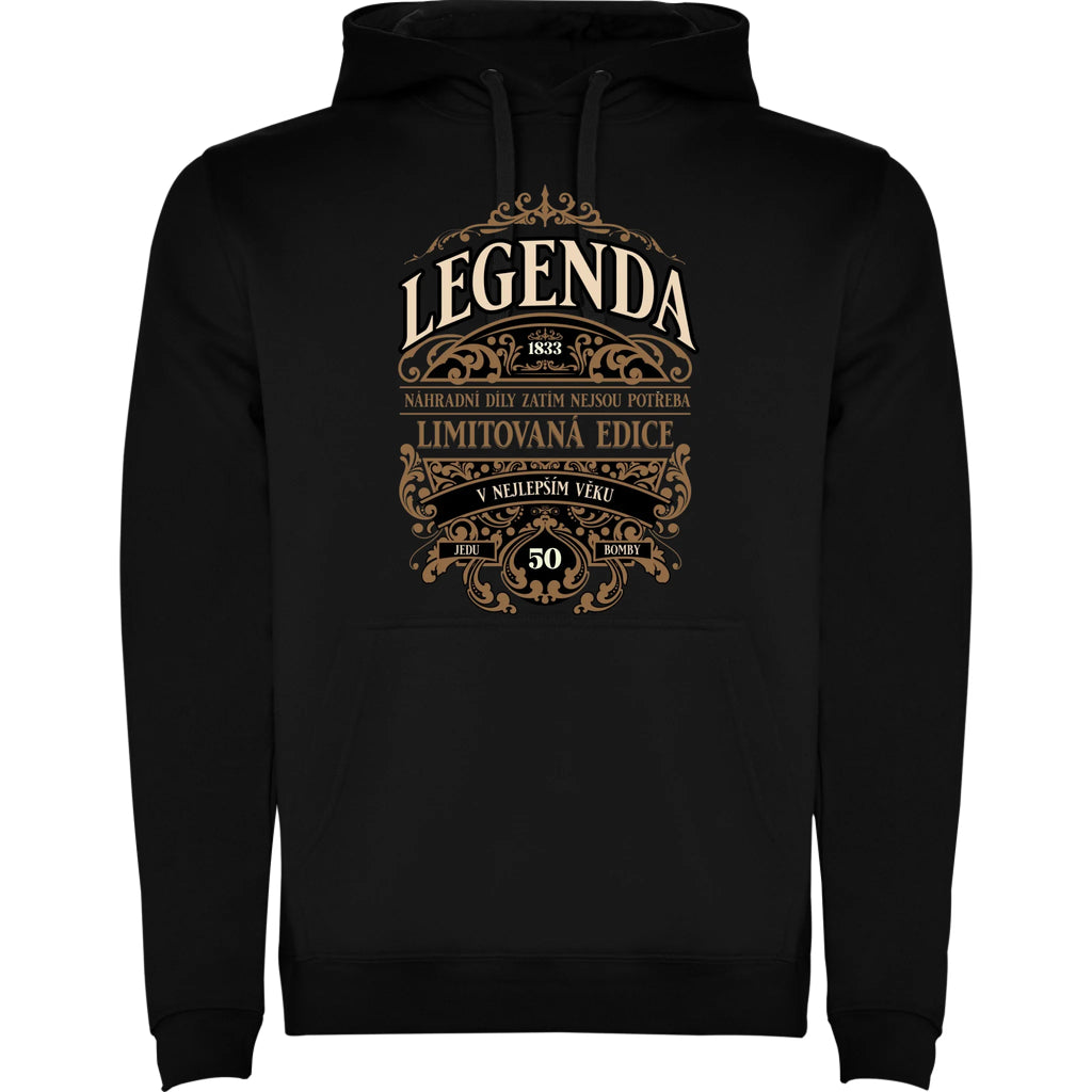PÁNSKÁ MIKINA S KAPUCÍ s motivem NAROZENINY LEGENDA