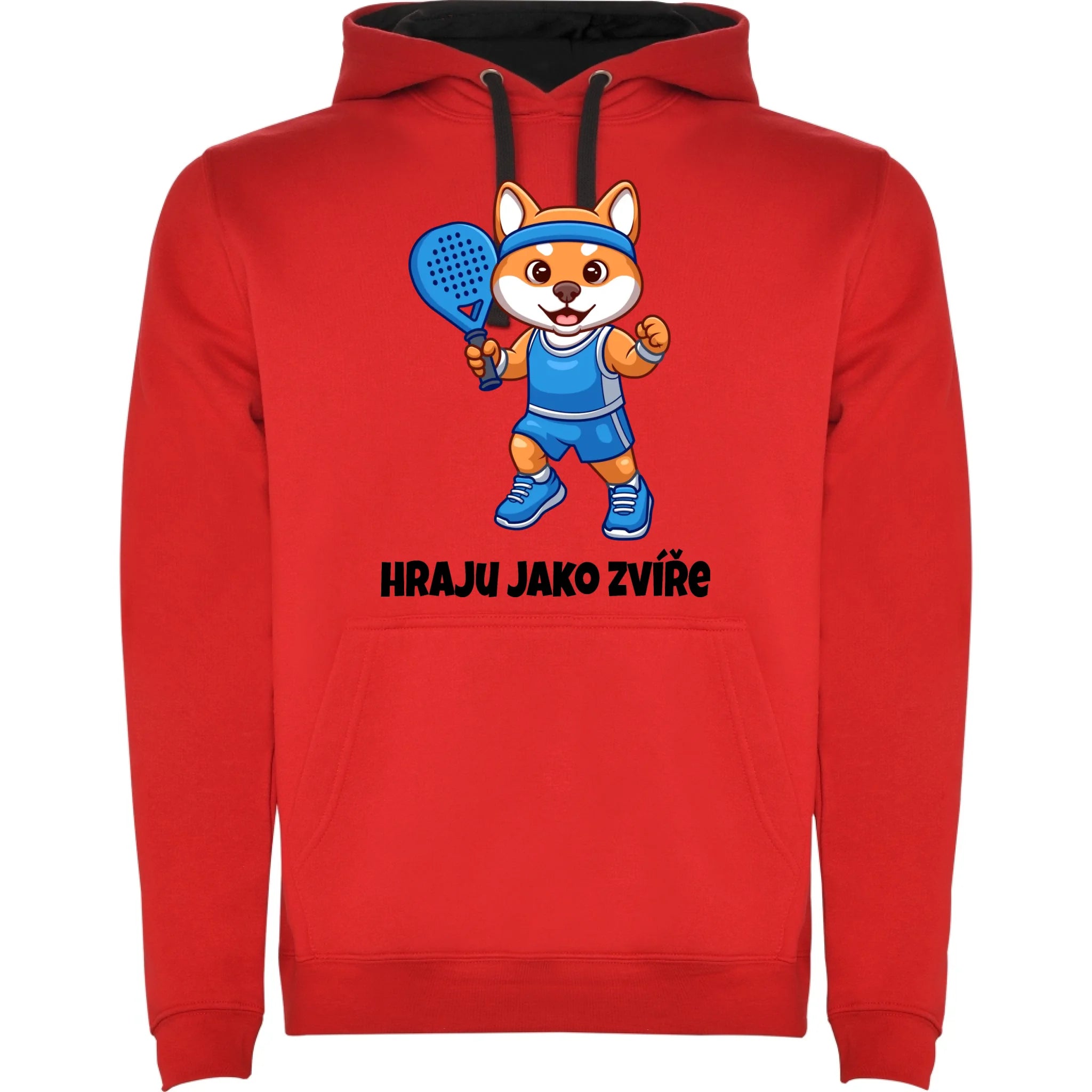PÁNSKÁ MIKINA S KAPUCÍ s motivem PADEL HRAJU JAKO ZVÍŘE (výběr ze 3 potisků)