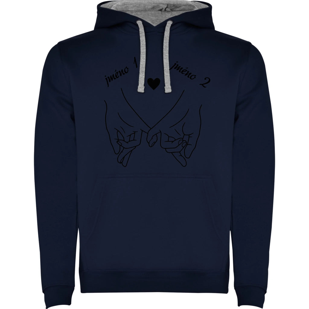 MIKINA S KAPUCÍ s motivem LOVE (výběr z 3+ potisků)