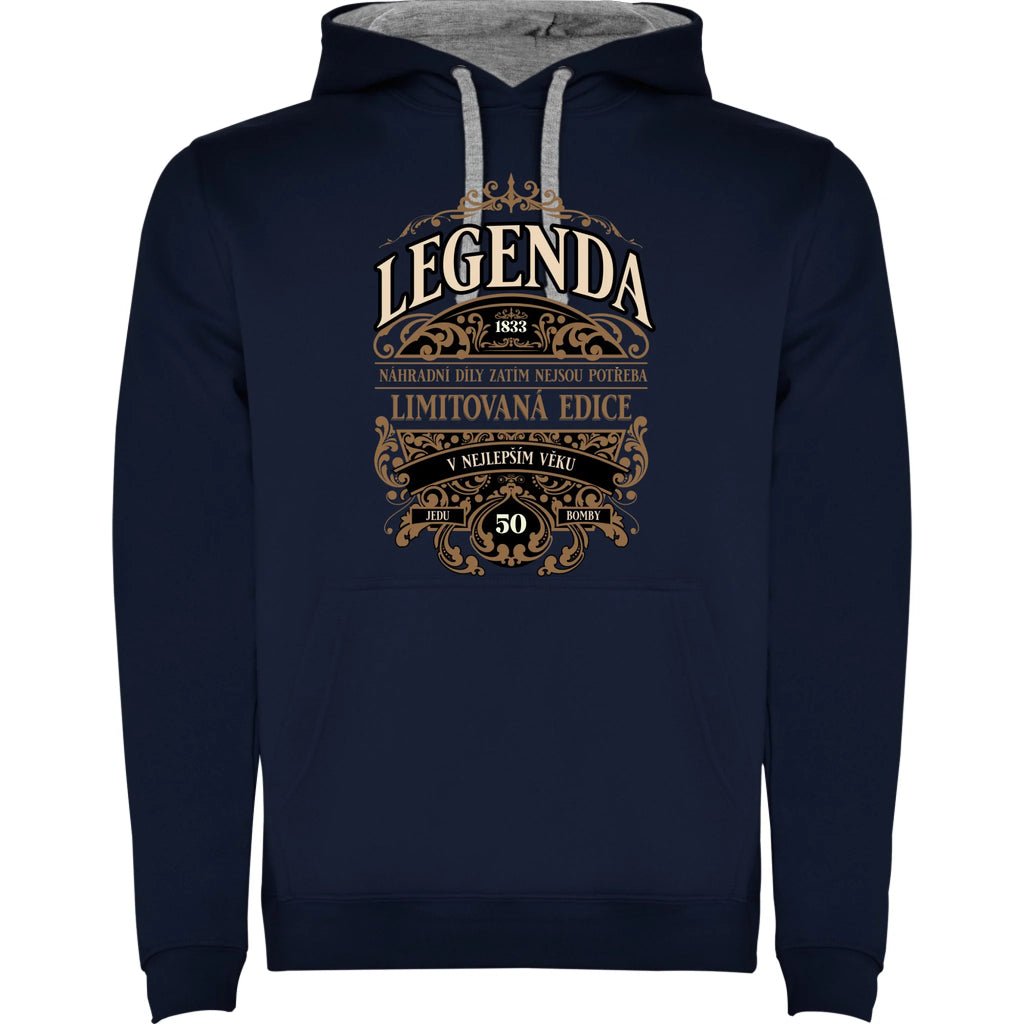 PÁNSKÁ MIKINA S KAPUCÍ s motivem NAROZENINY LEGENDA