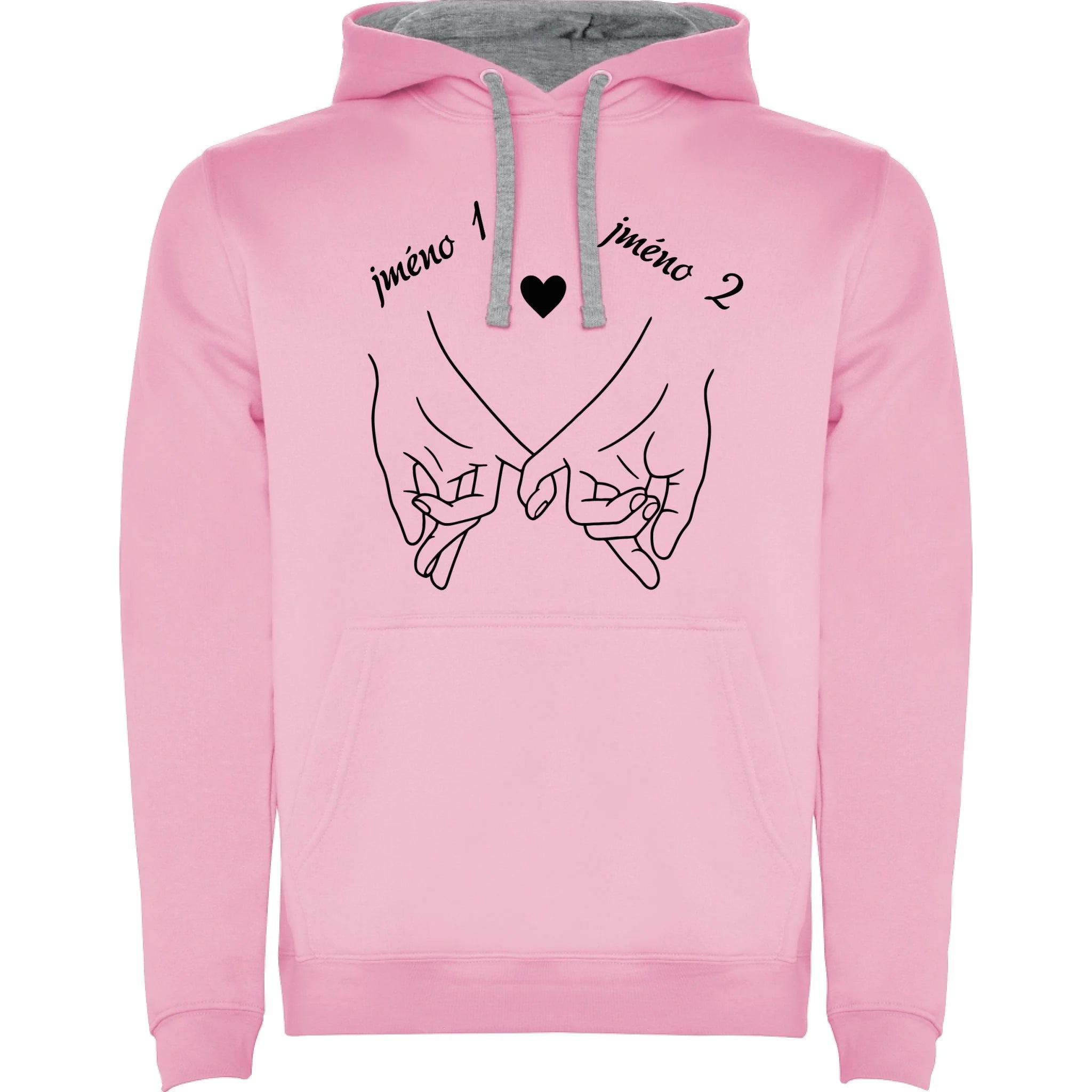 MIKINA S KAPUCÍ s motivem LOVE (výběr z 3+ potisků)