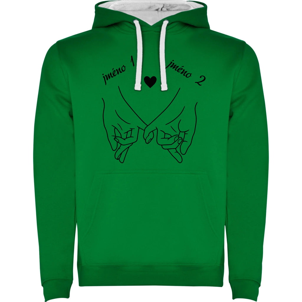 MIKINA S KAPUCÍ s motivem LOVE (výběr z 3+ potisků)