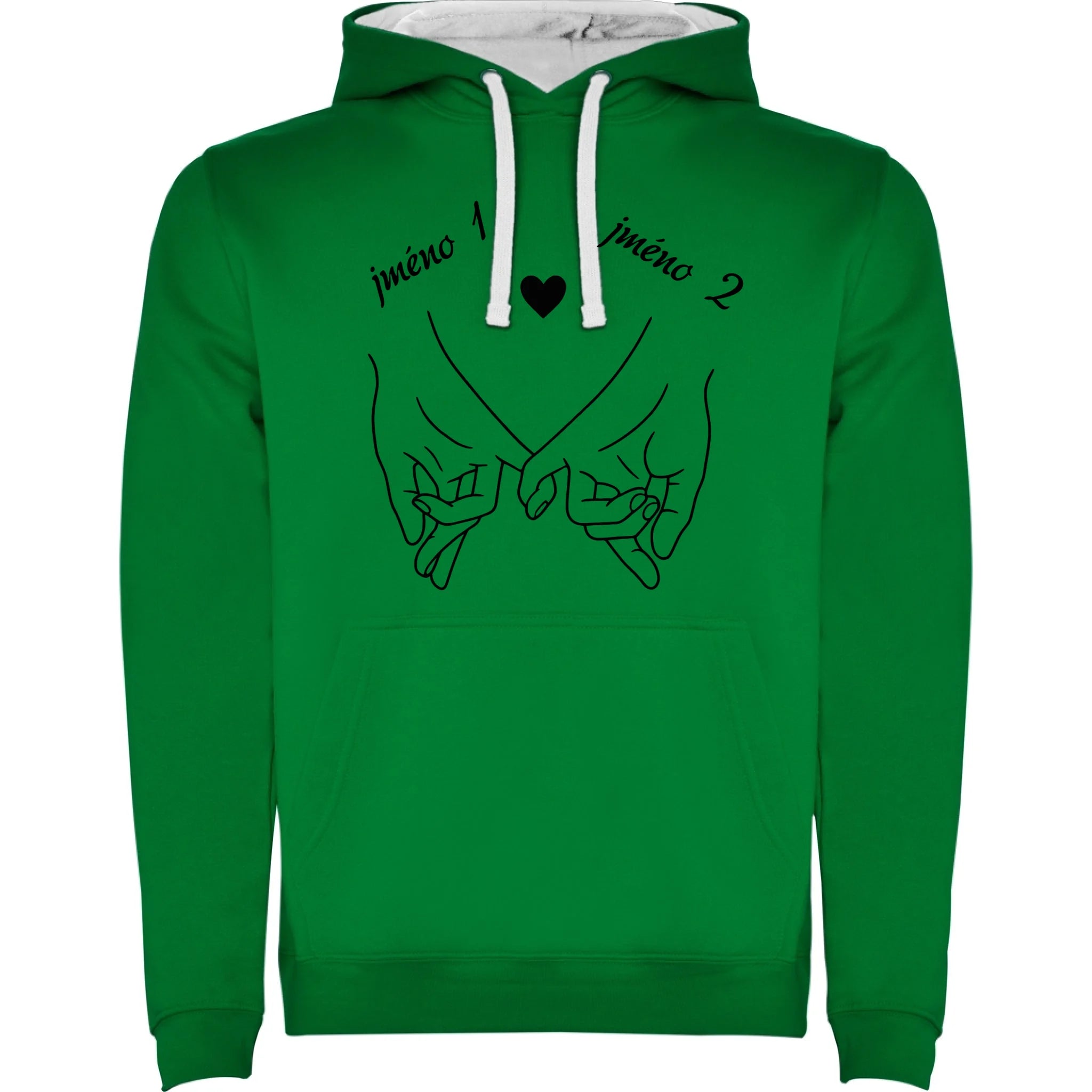 MIKINA S KAPUCÍ s motivem LOVE (výběr z 3+ potisků)