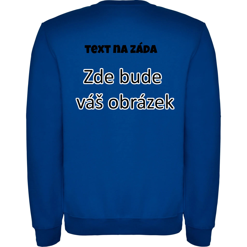 UNISEX mikina týmová POTISK NA ZÁDA