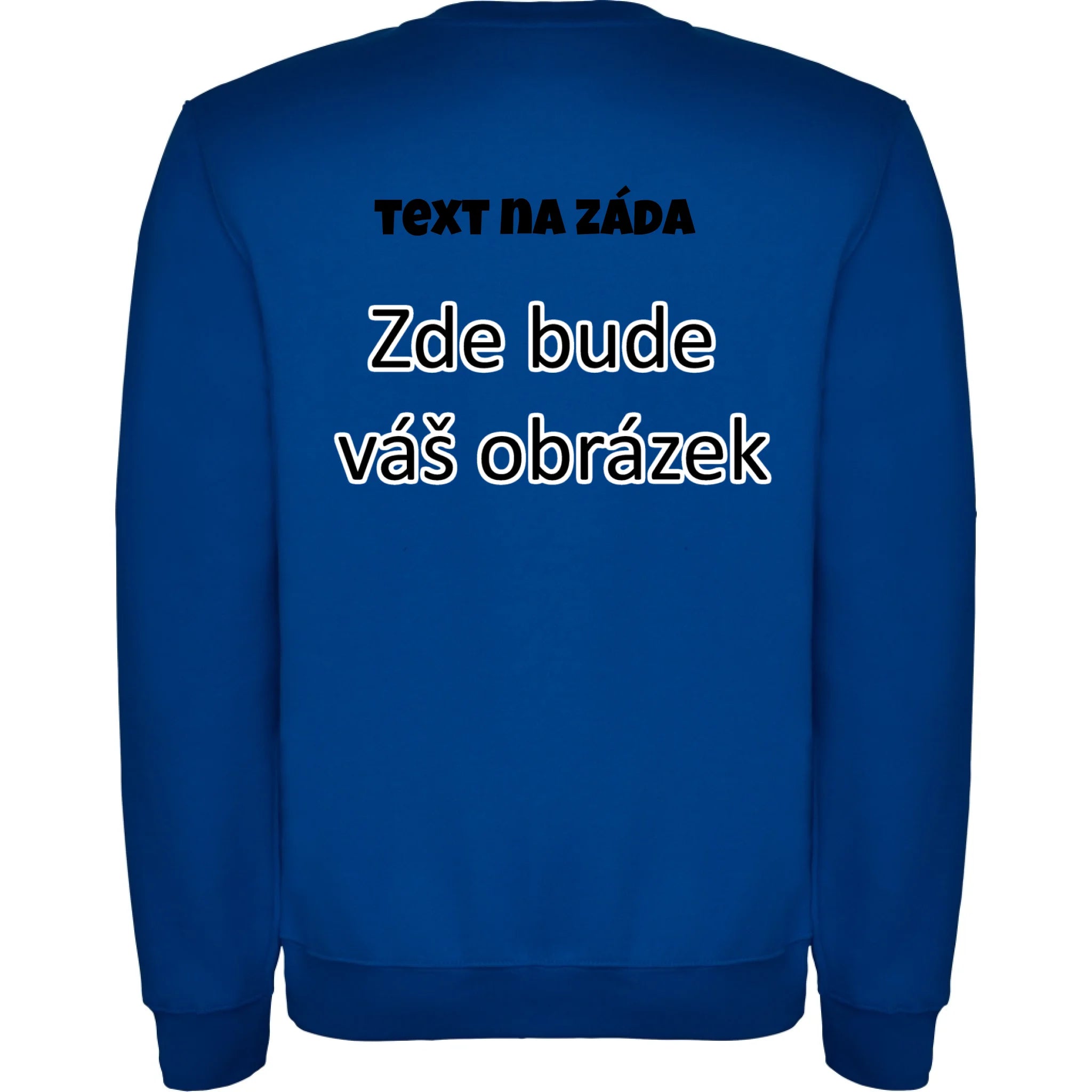 UNISEX mikina týmová POTISK NA ZÁDA