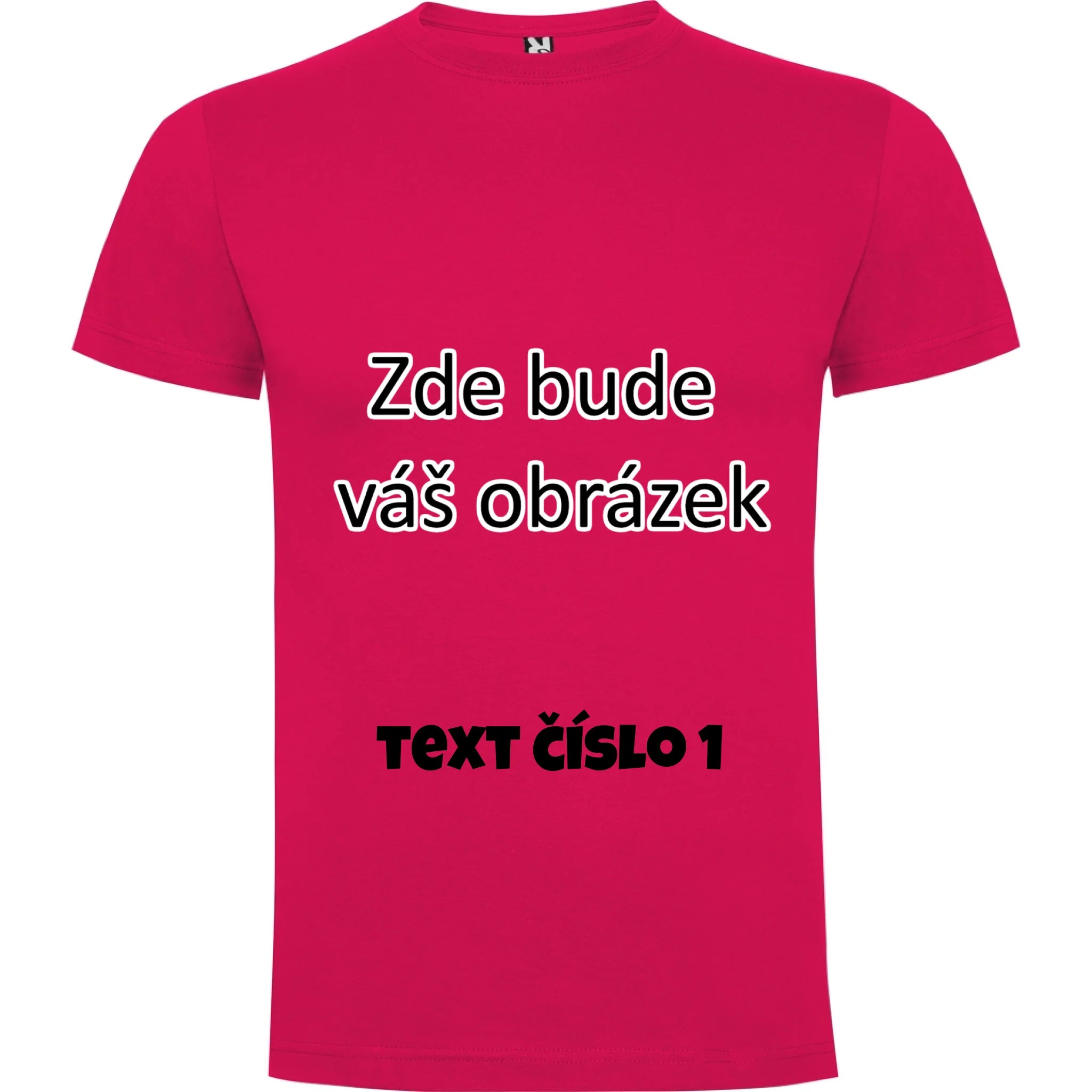 PÁNSKÉ TRIČKO krátký rukáv s vaším motivem/fotkou potisk jen dopředu Růže