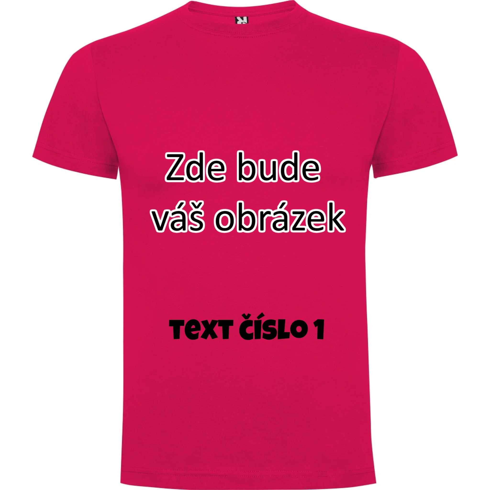 CHLAPECKÉ TRIČKO krátký rukáv s vaším motivem/fotkou potisk jen dopředu Růže