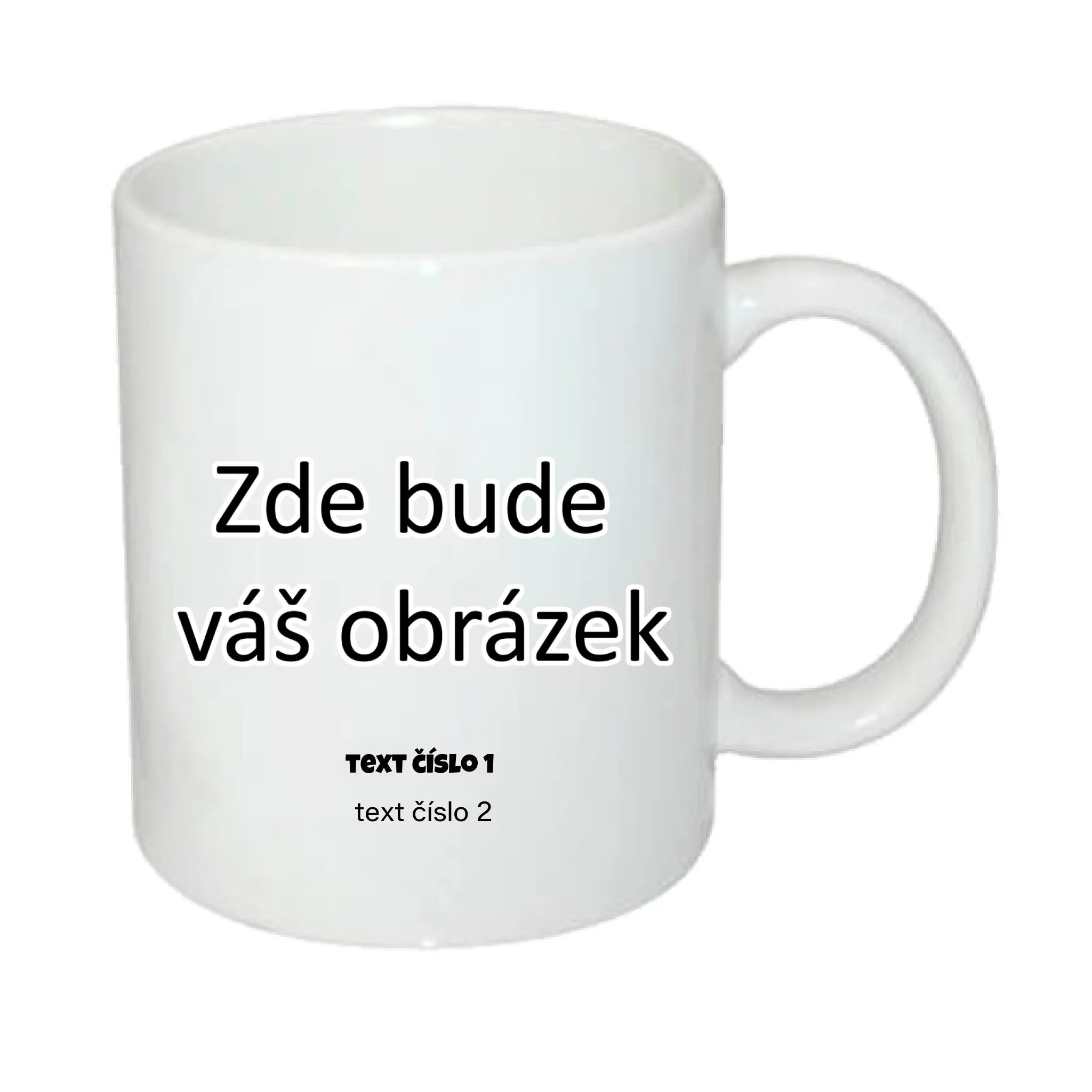 HRNÍČEK BÍLÝ s vaším motivem/fotkou