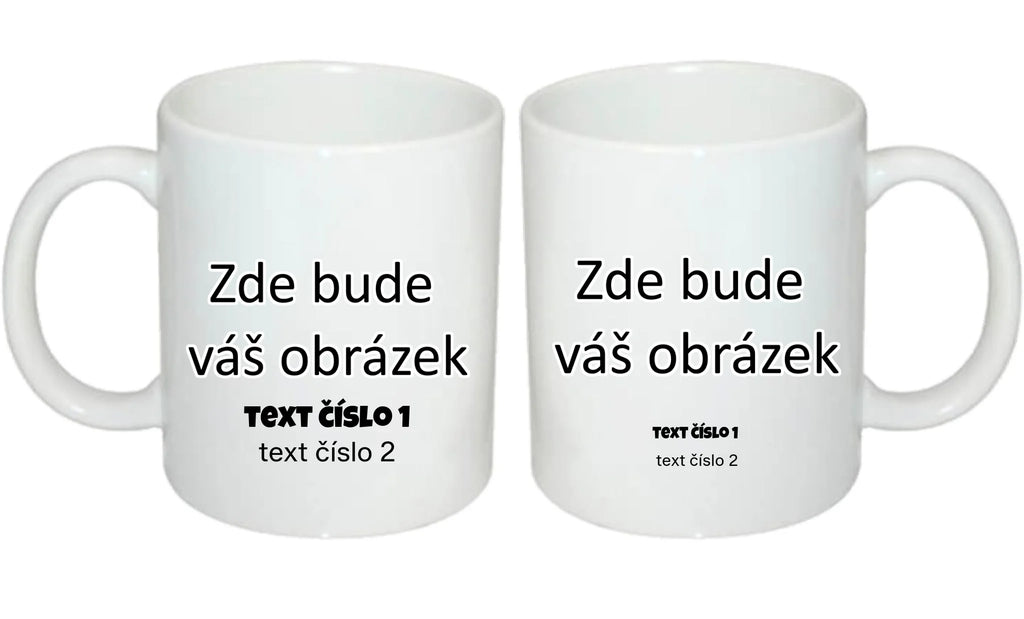 HRNÍČEK BÍLÝ s vaším motivem/fotkou