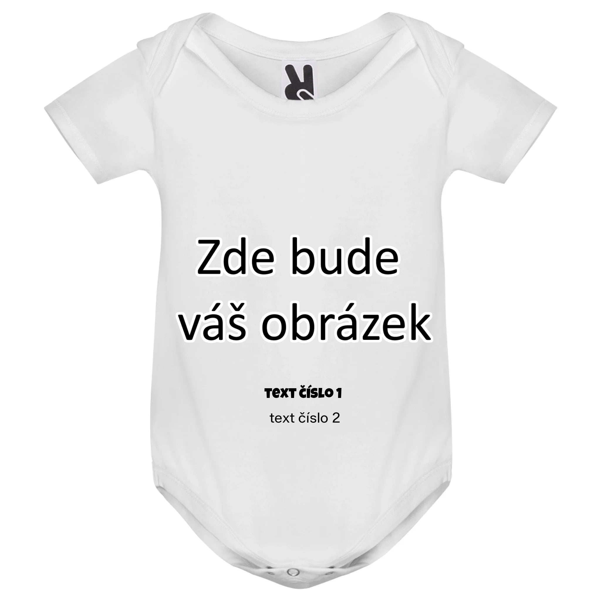 KOJENECKÉ BODY s vaším motivem/fotkou Kojenecké body Bílá