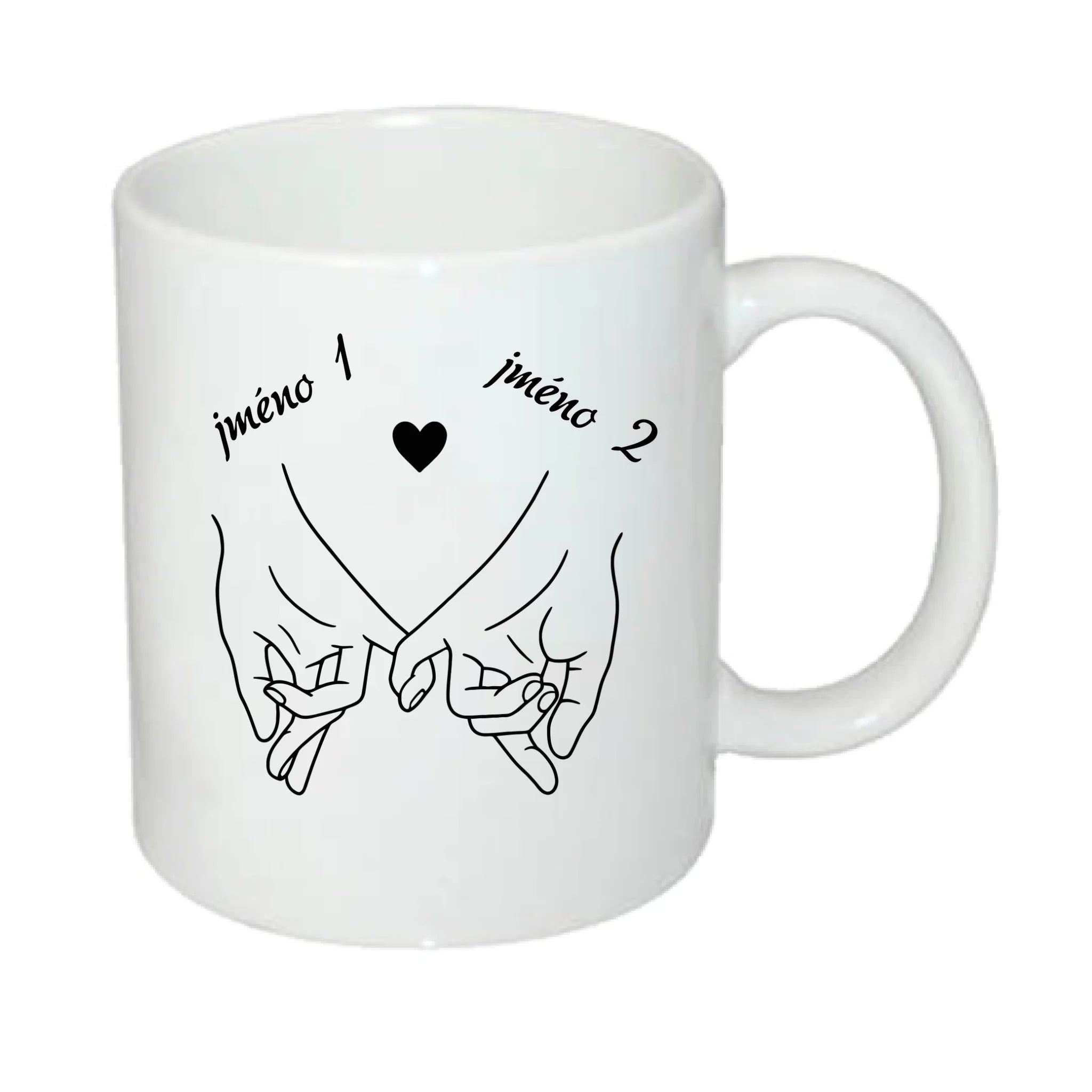 HRNÍČEK s motivem LOVE (výběr z 3+ potisků) potisk jen dopředu hrníček Bílý 330 ml