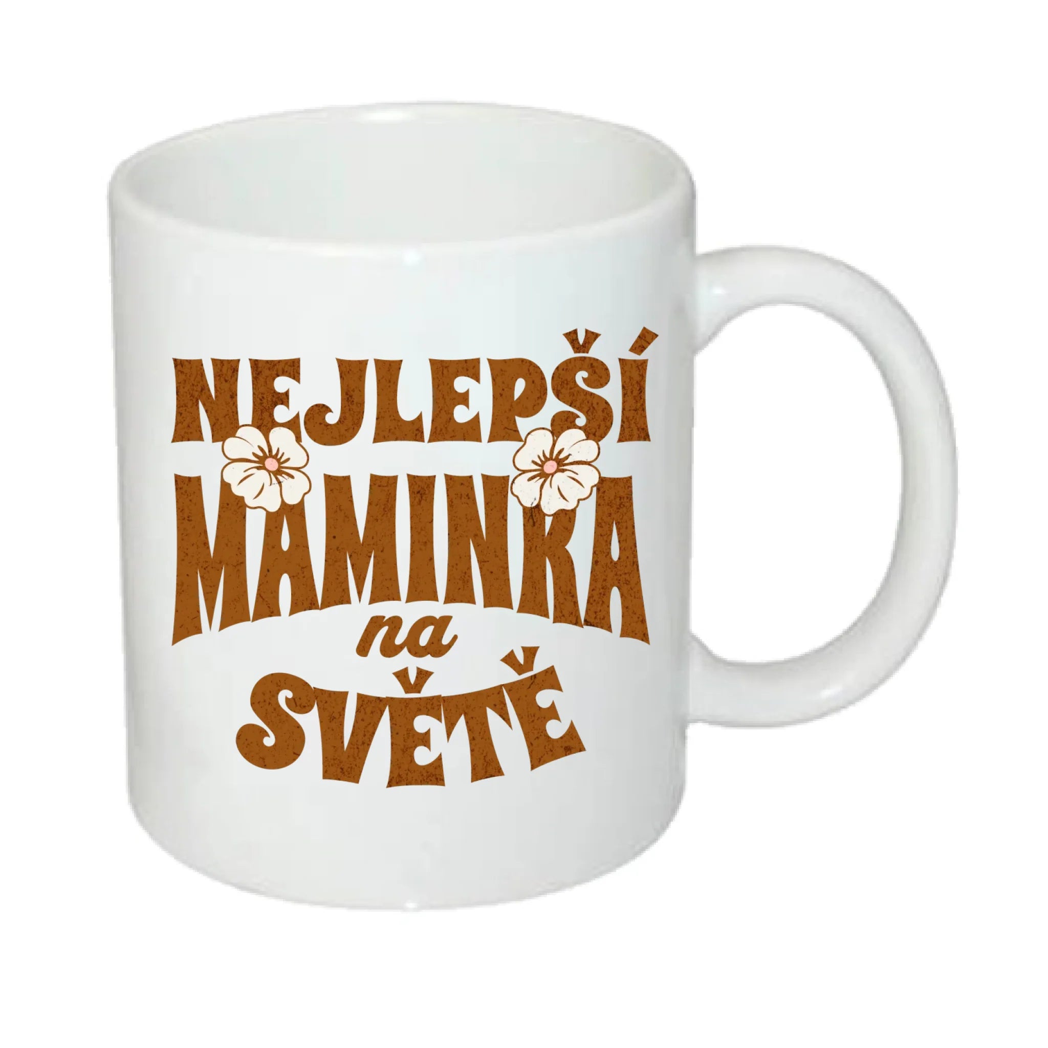 HRNÍČEK s motivem NEJ MÁMA (výběr z 20+ potisků) potisk jen dopředu hrníček Bílý 330 ml