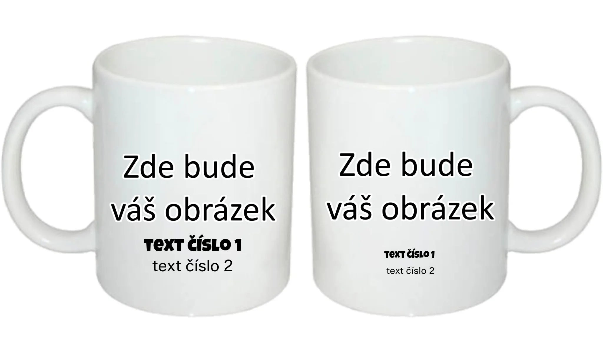 HRNÍČEK BÍLÝ s vaším motivem/fotkou oboustranný potisk hrníček Bílý 330 ml