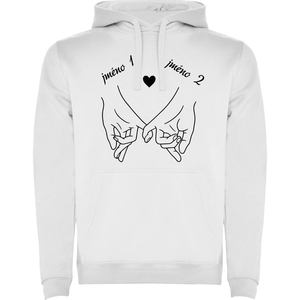 MIKINA S KAPUCÍ s motivem LOVE (výběr z 3+ potisků) potisk jen dopředu pánská mikina urban Bílá