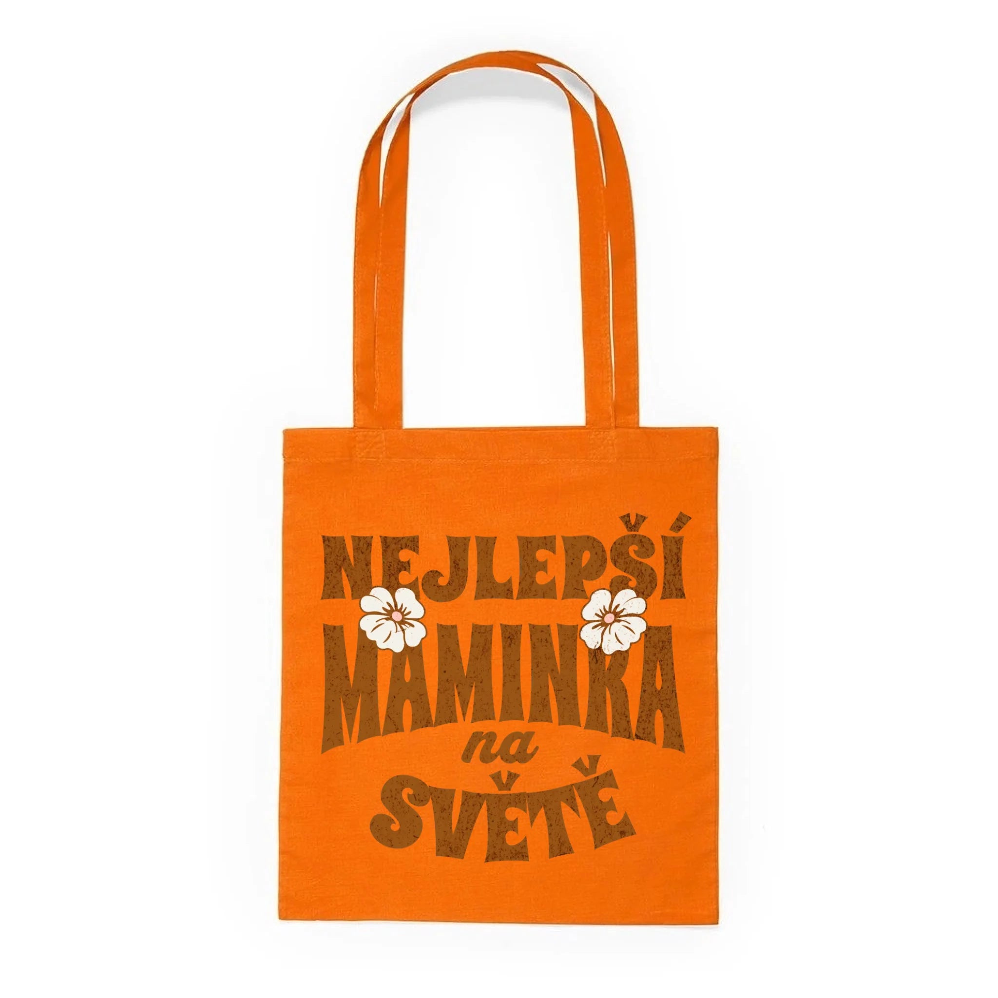 BATOH nebo TAŠKA s motivem NEJ MÁMA (výběr z 20+ potisků) Plátěná taška KNOLL oranžová 36x40