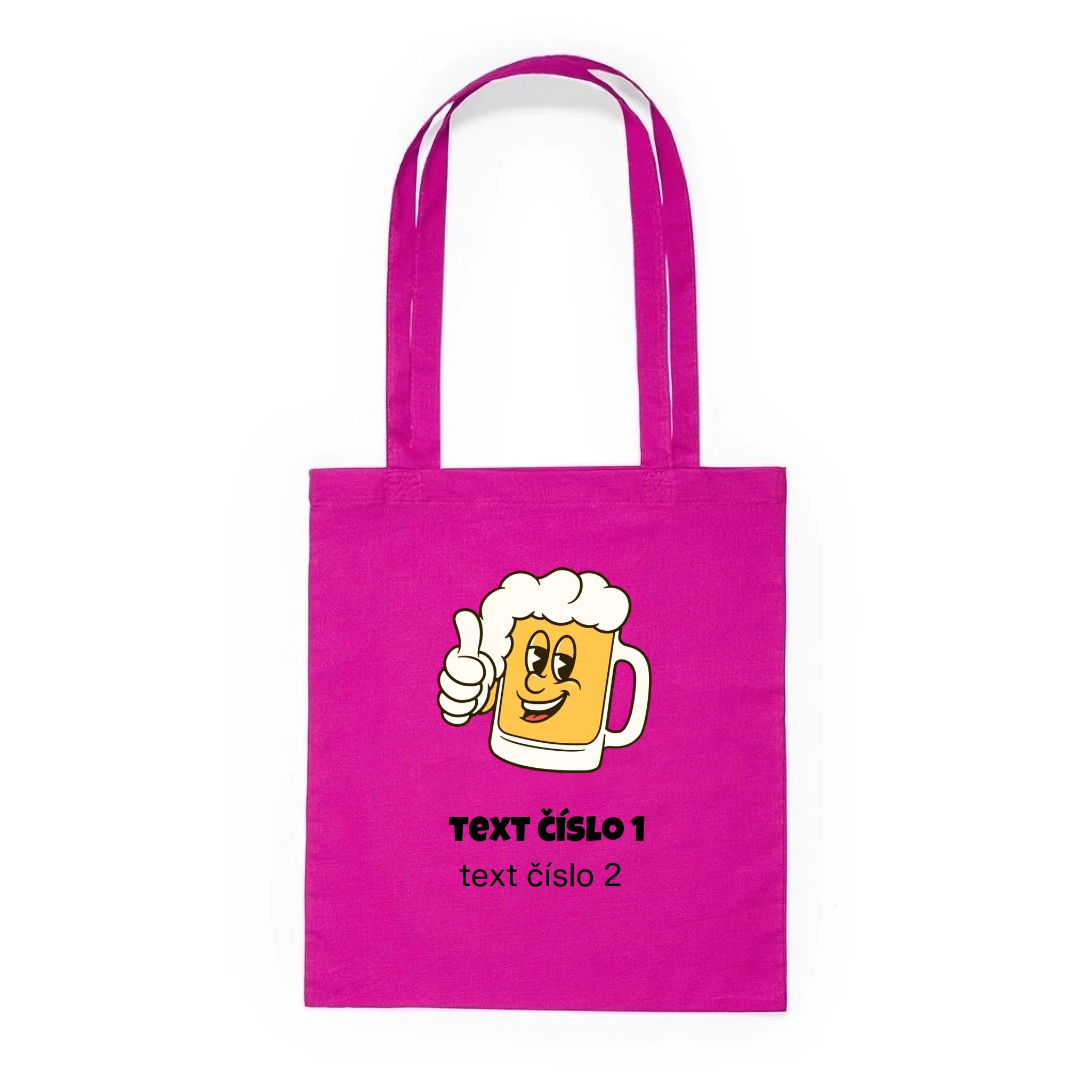 BATOH nebo TAŠKA s motivem PIVO (výběr z 10+ obrázků, možnost doplnit vlastní texty) Plátěná taška KNOLL růže 36x40