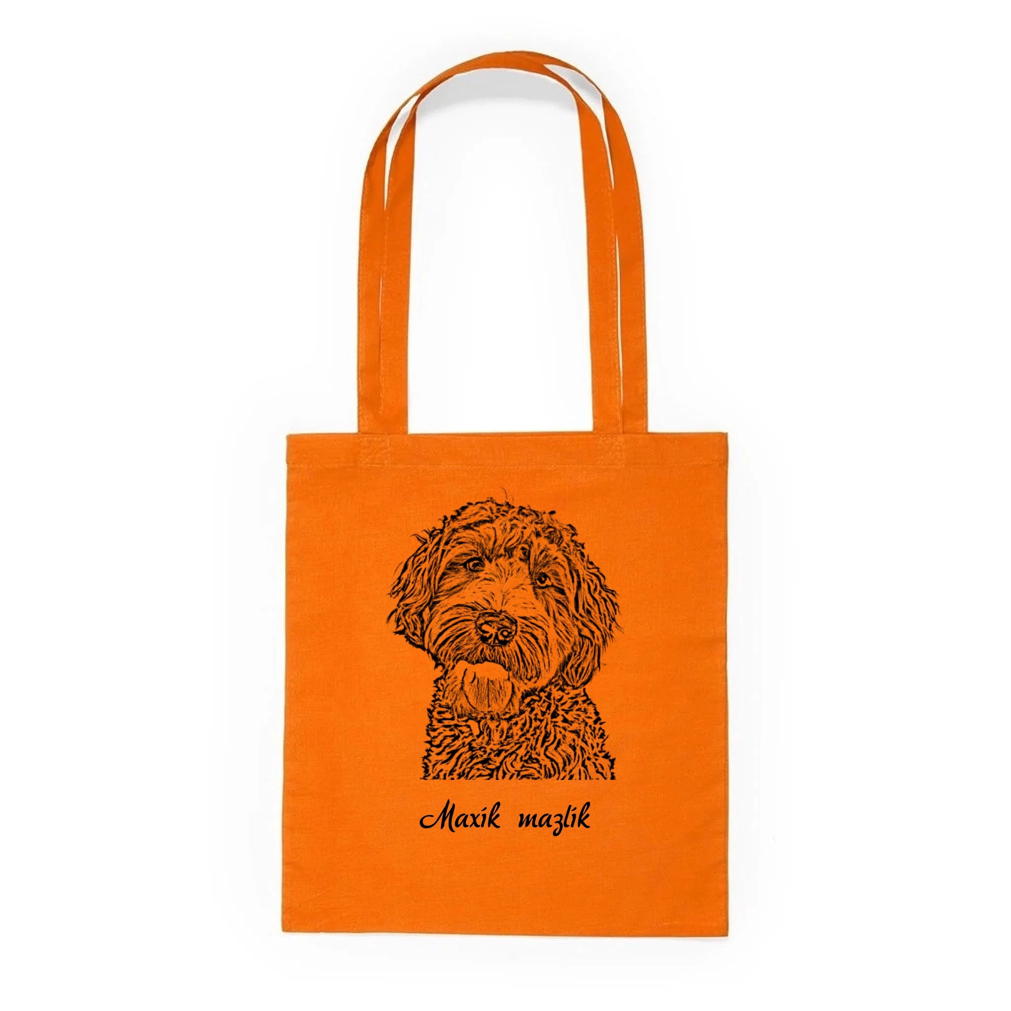 BATOH nebo TAŠKA s potiskem KRESBA ZVÍŘÁTKA (vložíte fotku a necháte upravit) Plátěná taška KNOLL oranžová 36x40