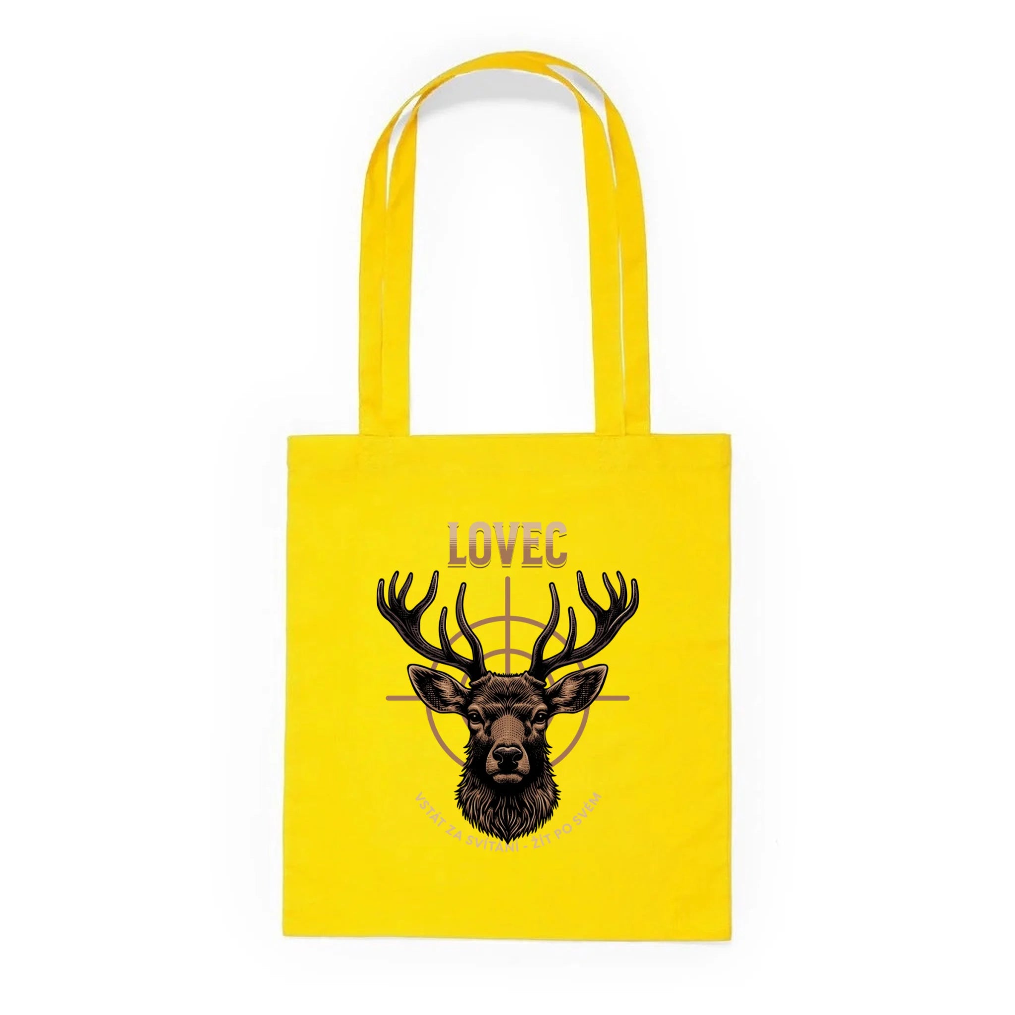 BATOH nebo TAŠKA s motivem MYSLIVOST LOVEC (výběr z 5+ motivů) Plátěná taška KNOLL žlutá 36x40