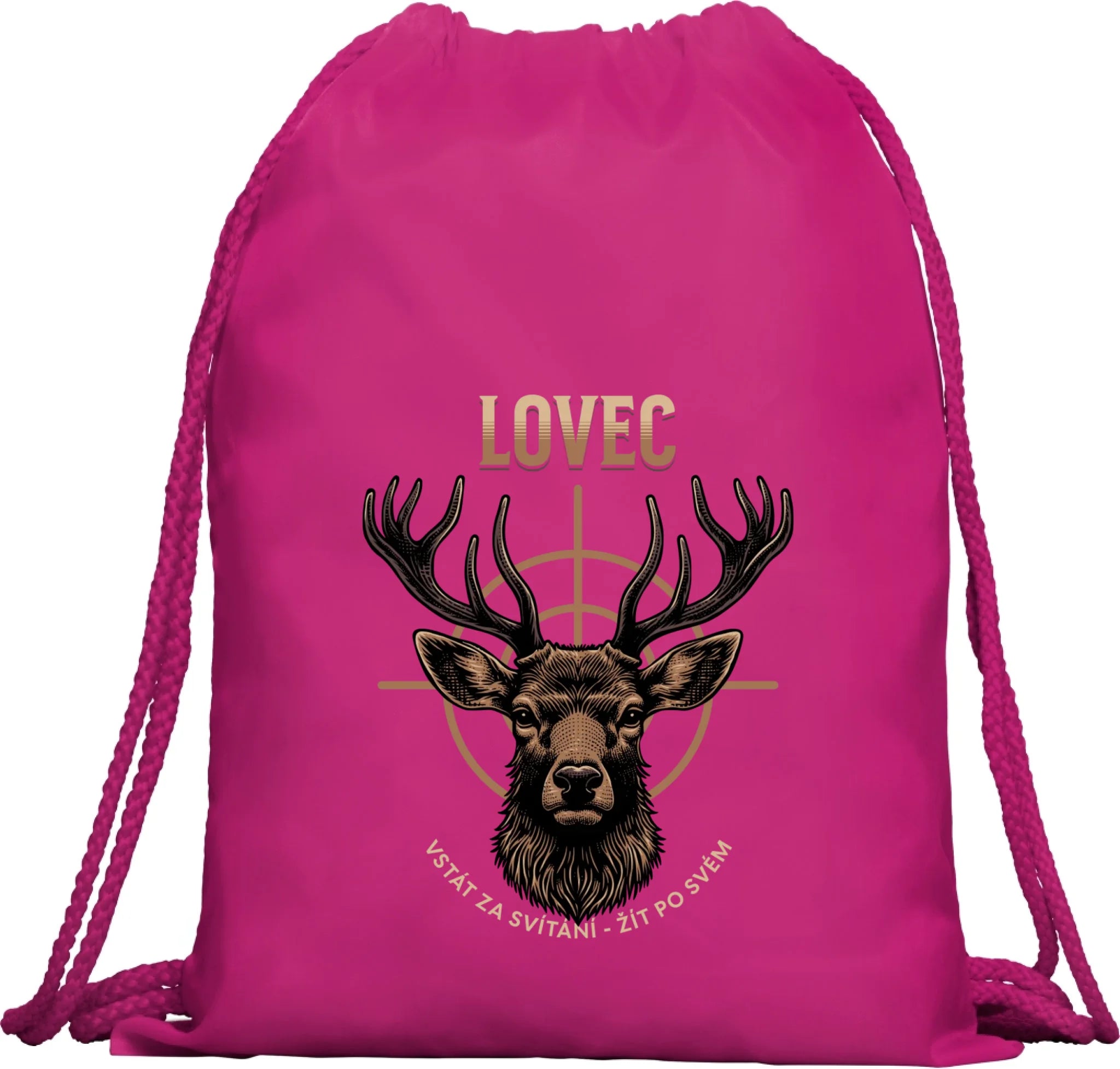 BATOH nebo TAŠKA s motivem MYSLIVOST LOVEC (výběr z 5+ motivů) Multifunkční batoh KAGU růže 35x45 cm