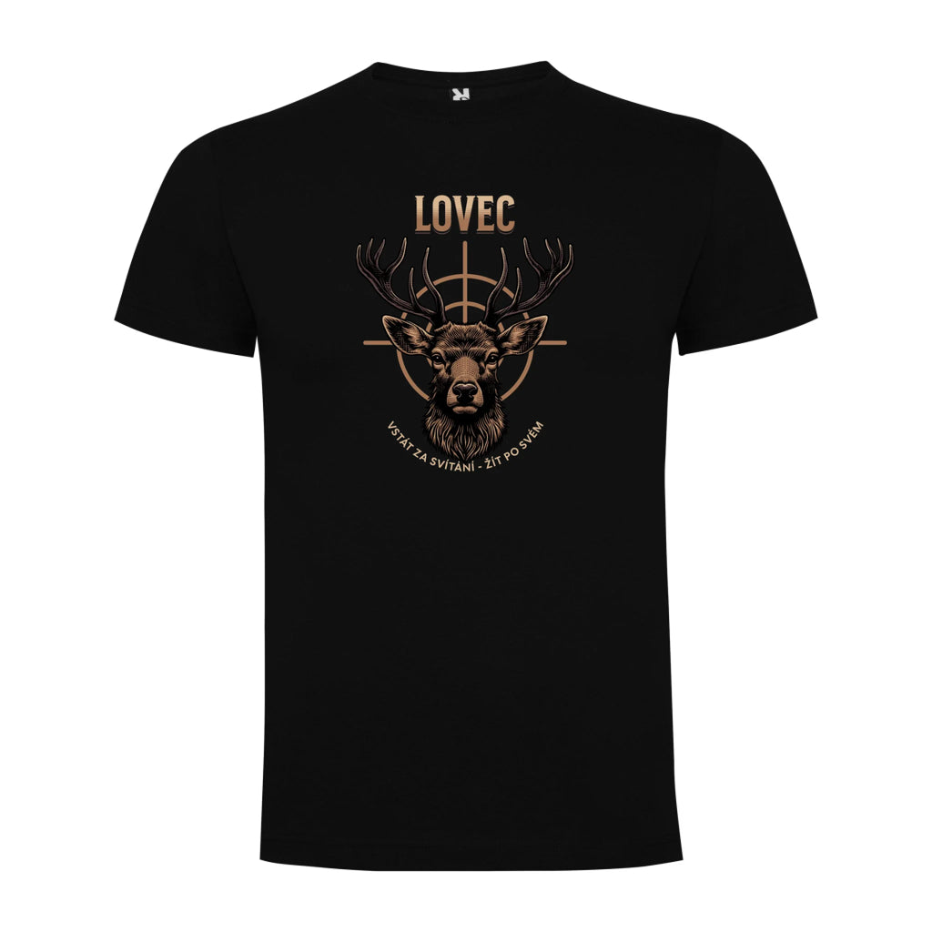 PÁNSKÉ TRIČKO s motivem MYSLIVOST LOVEC (výběr z 5+ motivů)