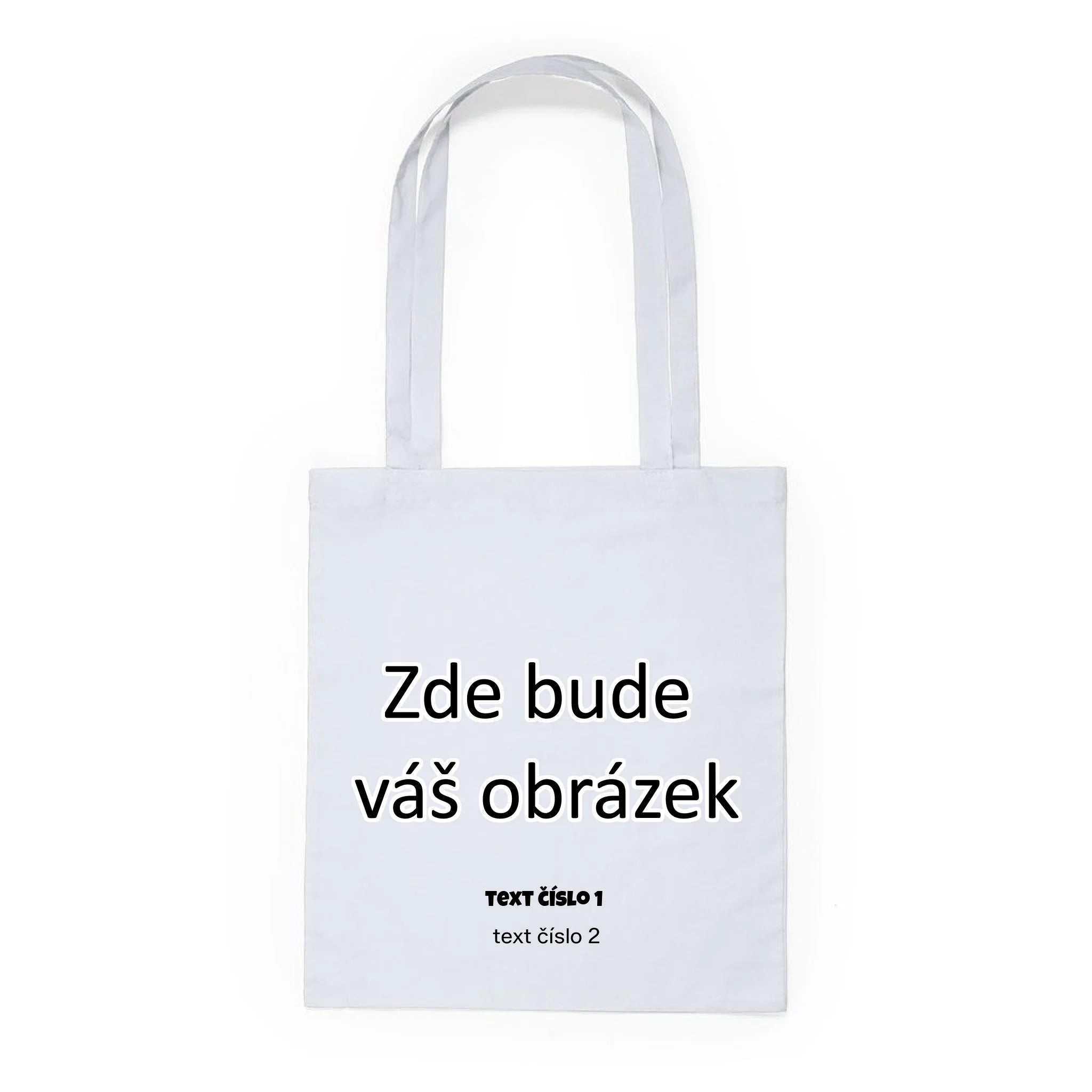 PLÁTĚNÁ TAŠKA s vaším motivem/fotkou Plátěná taška KNOLL bílá 36x40