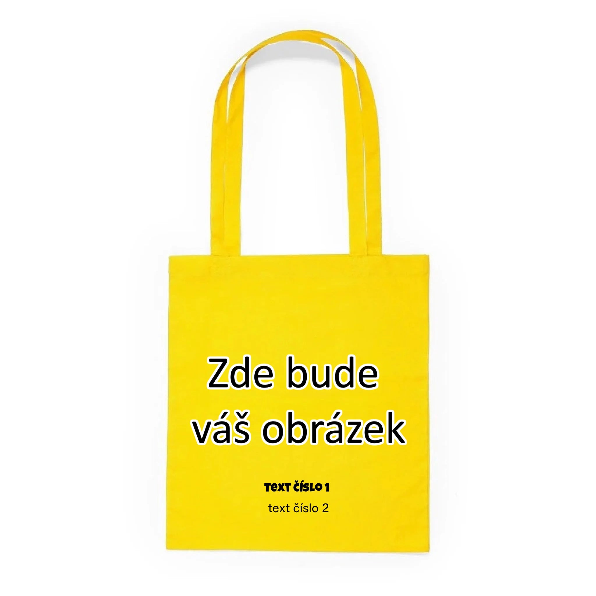 PLÁTĚNÁ TAŠKA s vaším motivem/fotkou Plátěná taška KNOLL žlutá 36x40