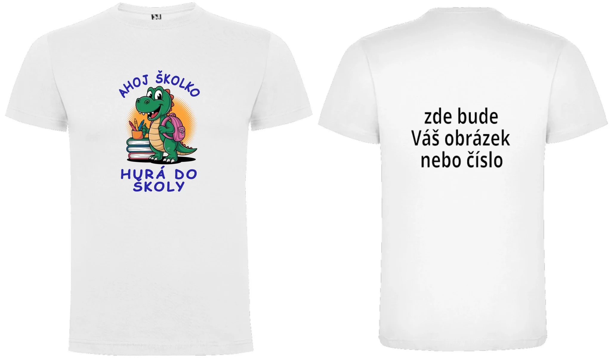 MATEŘSKÁ ŠKOLA tričko potisk pánské chlapecké Bílá