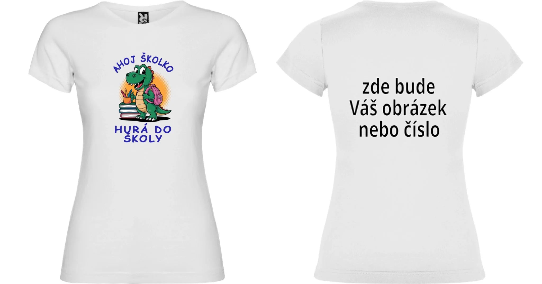 MATEŘSKÁ ŠKOLA tričko potisk dámské dívčí Bílá