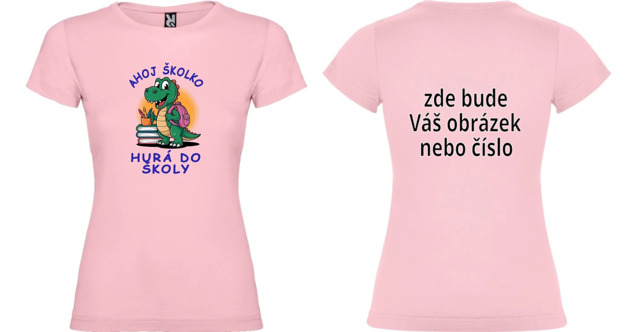 MATEŘSKÁ ŠKOLA tričko potisk dámské dívčí Světle růžová