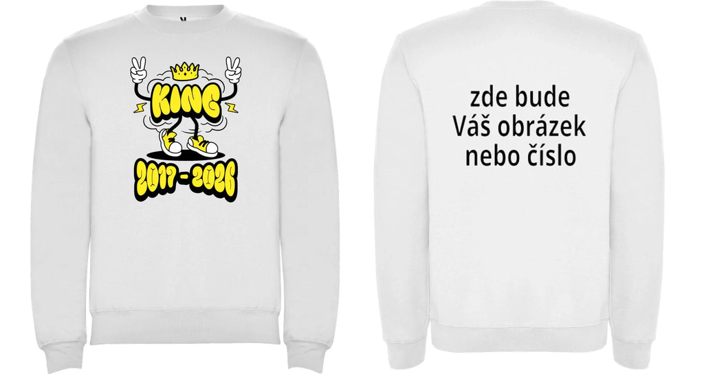 ZÁKLADNÍ ŠKOLA mikina potisk mikina bez kapuce unisex Bílá