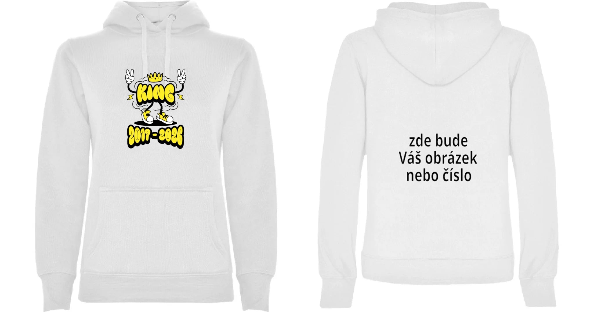 ZÁKLADNÍ ŠKOLA mikina potisk mikina s kapucí dámská Bílá