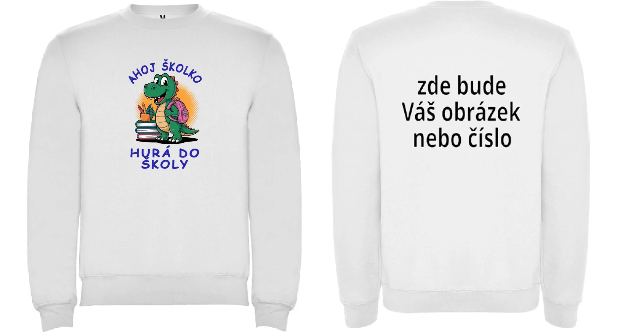 MATEŘSKÁ ŠKOLA mikina potisk mikina bez kapuce unisex Bílá