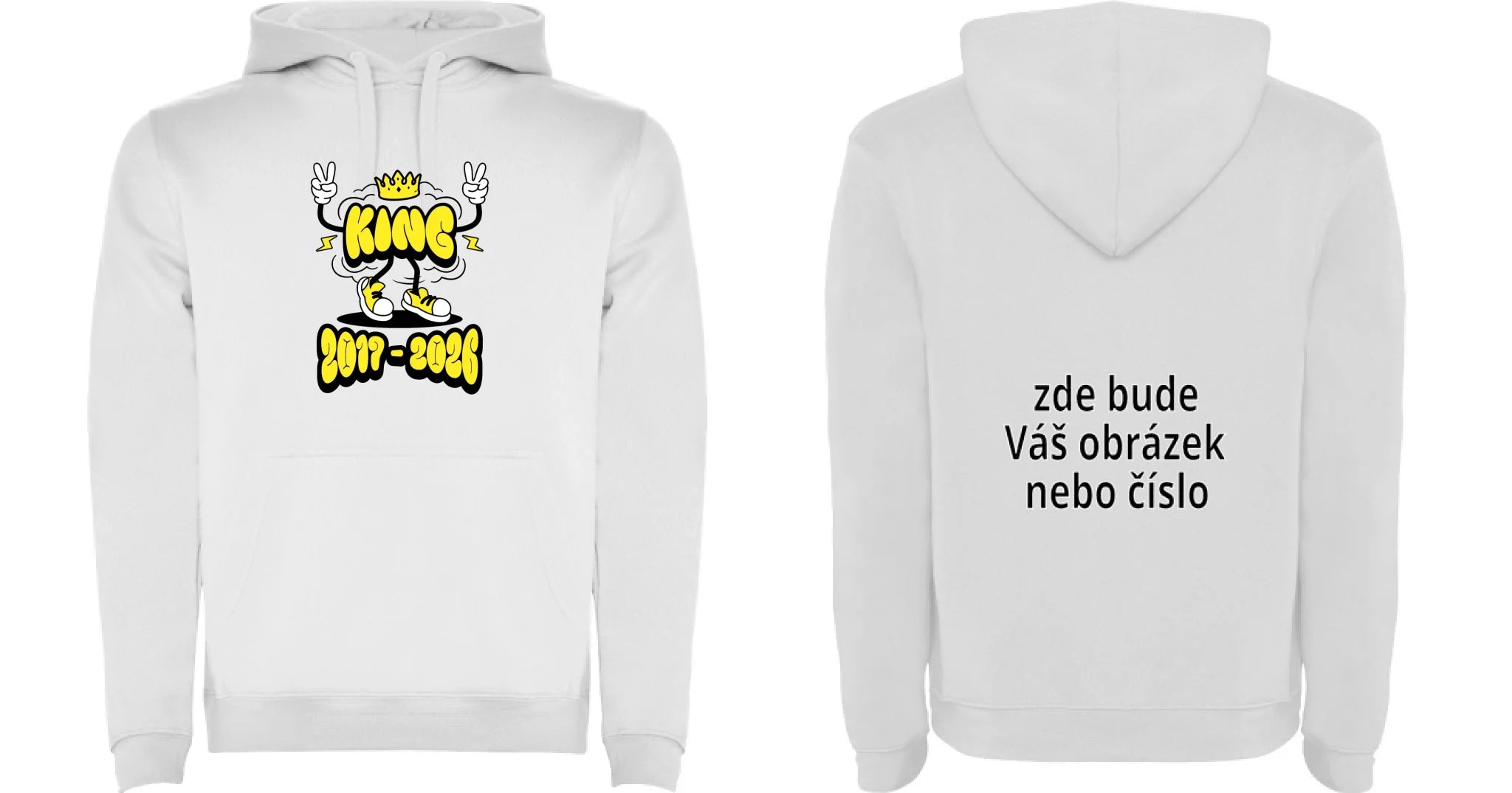 ZÁKLADNÍ ŠKOLA mikina potisk mikina s kapucí pánská dětská Bílá