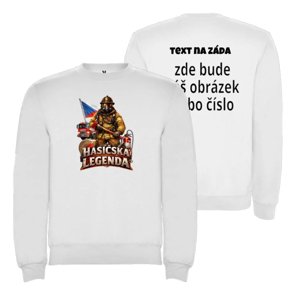 Týmová mikina bez kapuce unisex HASIČI