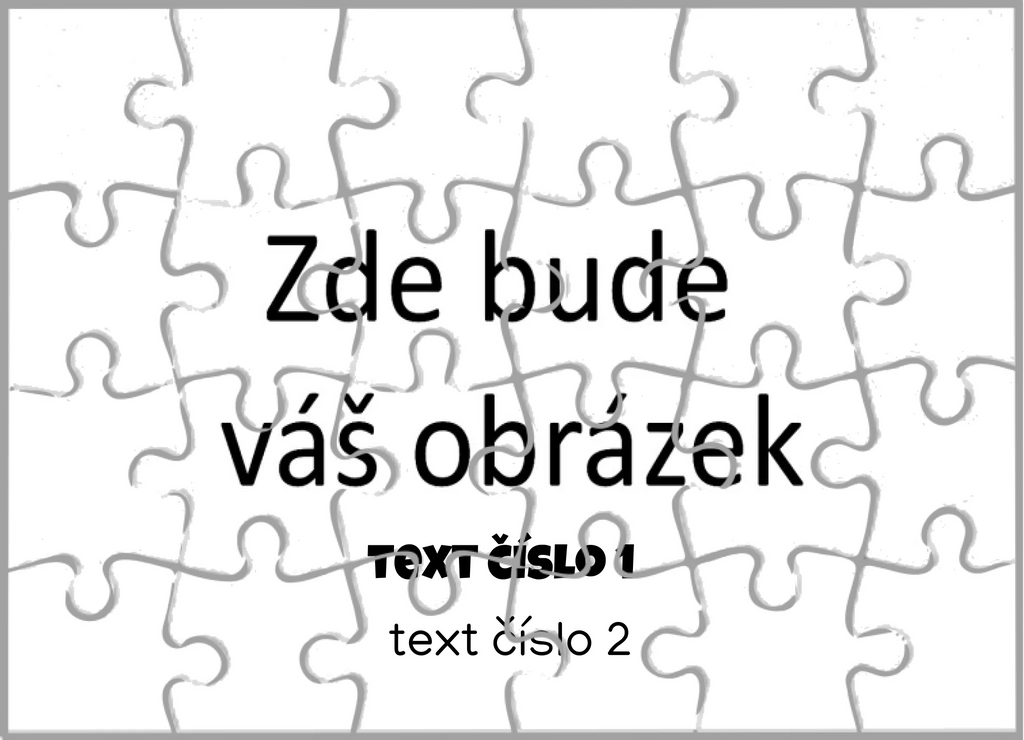 Puzzle 18x13 s vaším motivem/fotkou Puzzle A5 bílá na šířku