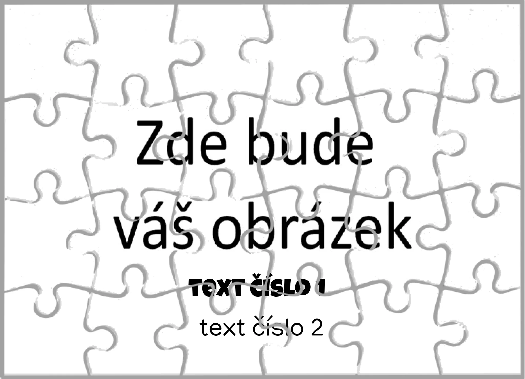 Puzzle 18x13 s vaším motivem/fotkou Puzzle A5 bílá na šířku