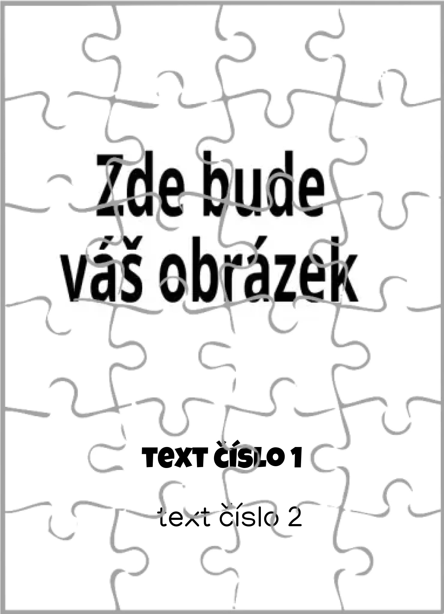 Puzzle 18x13 s vaším motivem/fotkou Puzzle A5 bílá na výšku