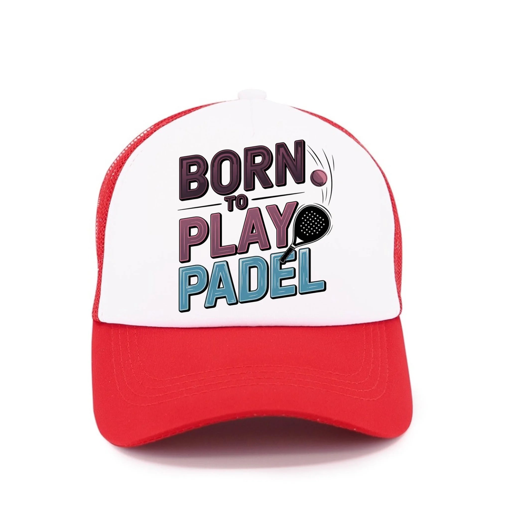 KŠILTOVKA s motivem PADEL (výběr z 18+ potisků) Kšiltovka TRUCKER červená 58