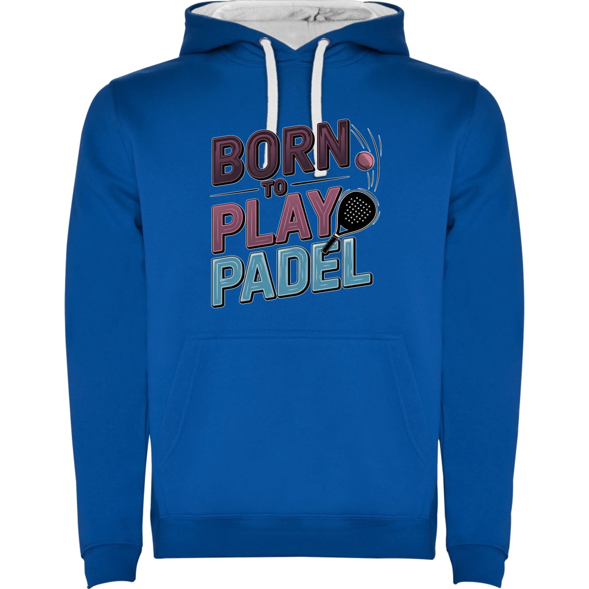 DĚTSKÁ MIKINA S KAPUCÍ s motivem PADEL (výběr z 18+ potisků) potisk jen dopředu dětská mikina urban Modrá bílá