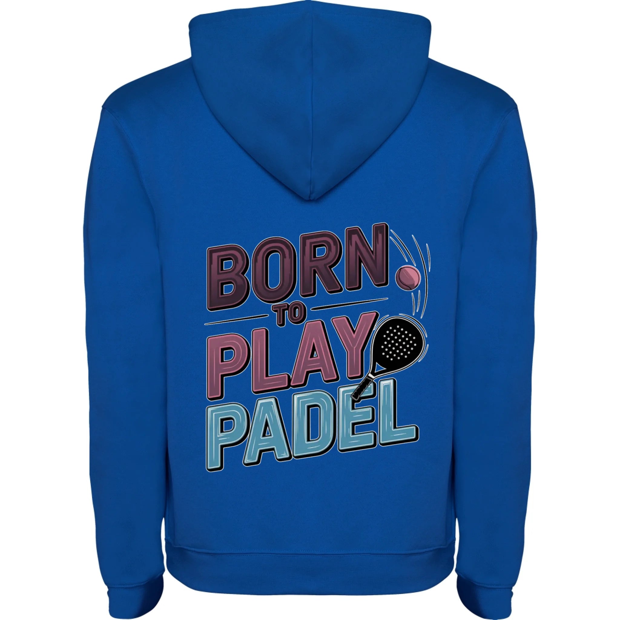 DĚTSKÁ MIKINA S KAPUCÍ s motivem PADEL (výběr z 18+ potisků) potisk jen na záda dětská mikina urban Modrá bílá