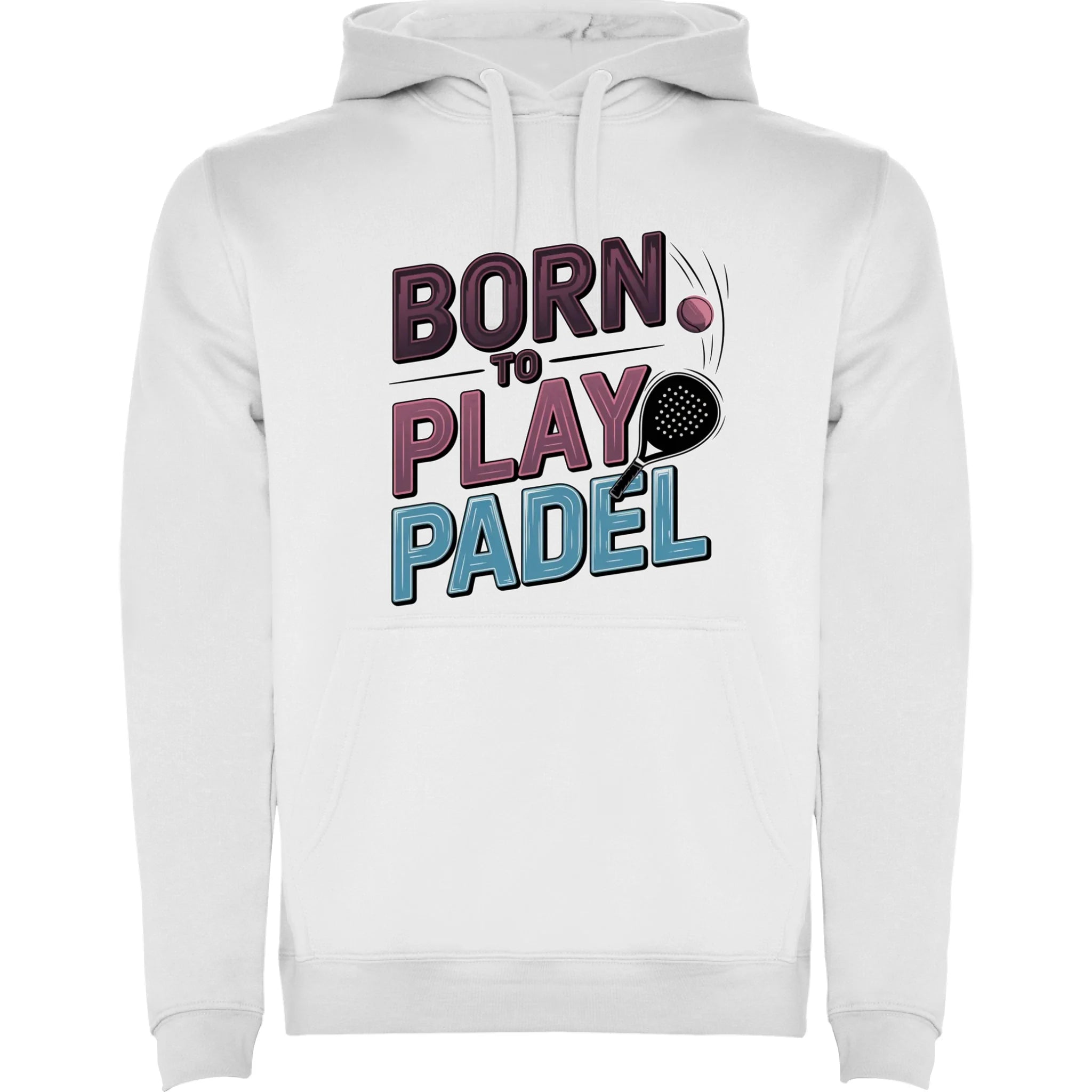 PÁNSKÁ MIKINA s motivem PADEL (výběr z 18+ potisků) potisk jen dopředu pánská mikina urban Bílá