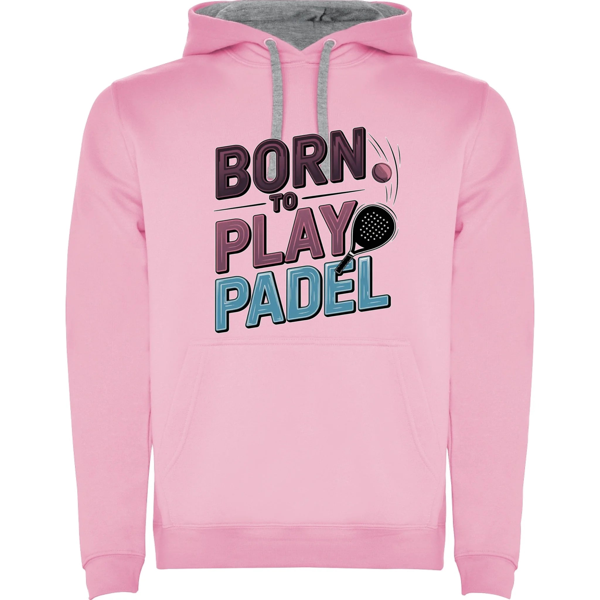PÁNSKÁ MIKINA s motivem PADEL (výběr z 18+ potisků) potisk jen dopředu pánská mikina urban Růžová