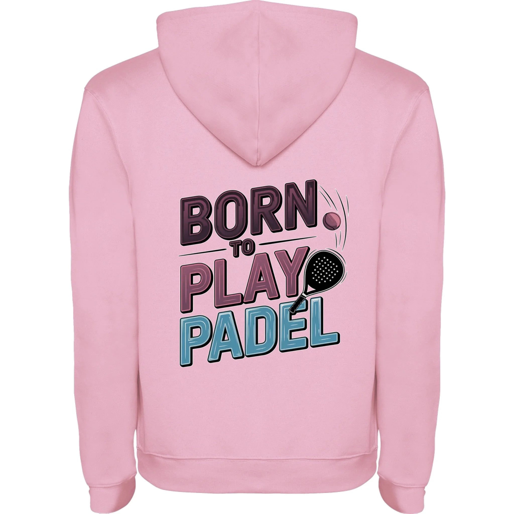 PÁNSKÁ MIKINA s motivem PADEL (výběr z 18+ potisků) potisk jen na záda pánská mikina urban Růžová