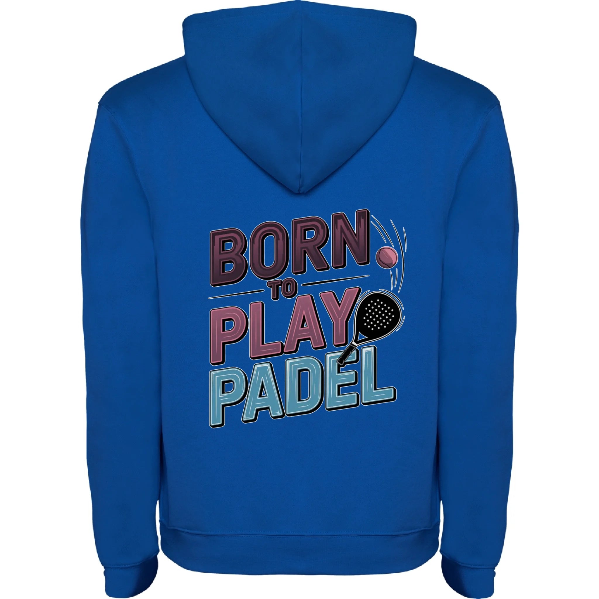 PÁNSKÁ MIKINA s motivem PADEL (výběr z 18+ potisků) potisk jen na záda pánská mikina urban Modrá bílá