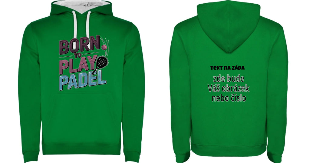 PÁNSKÁ MIKINA s motivem PADEL (výběr z 18+ potisků)