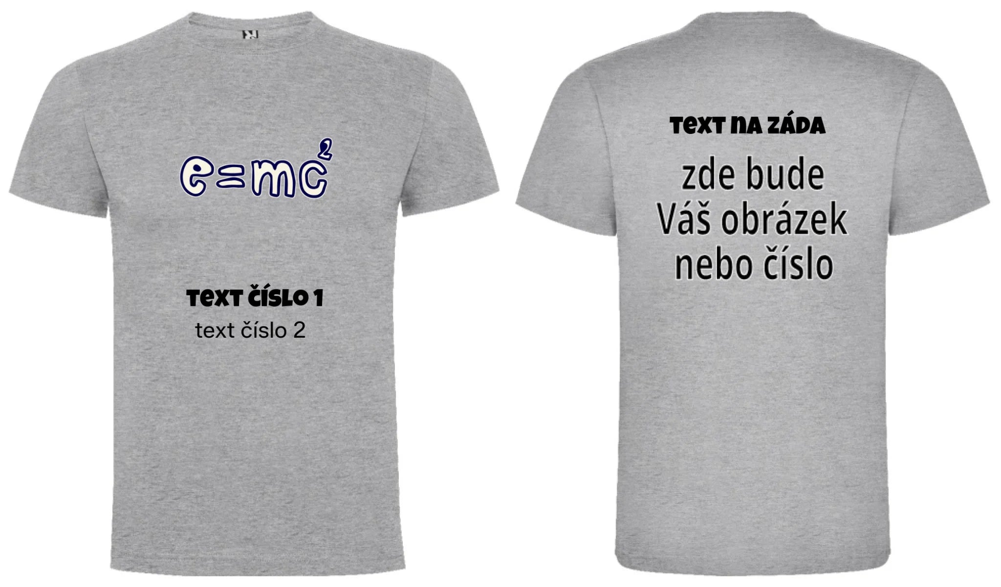 PÁNSKÉ TRIČKO s motivem UČITEL (výběr z 10+ obrázků, možnost doplnit vlastní texty) oboustranný potisk pánské DOGO Melír